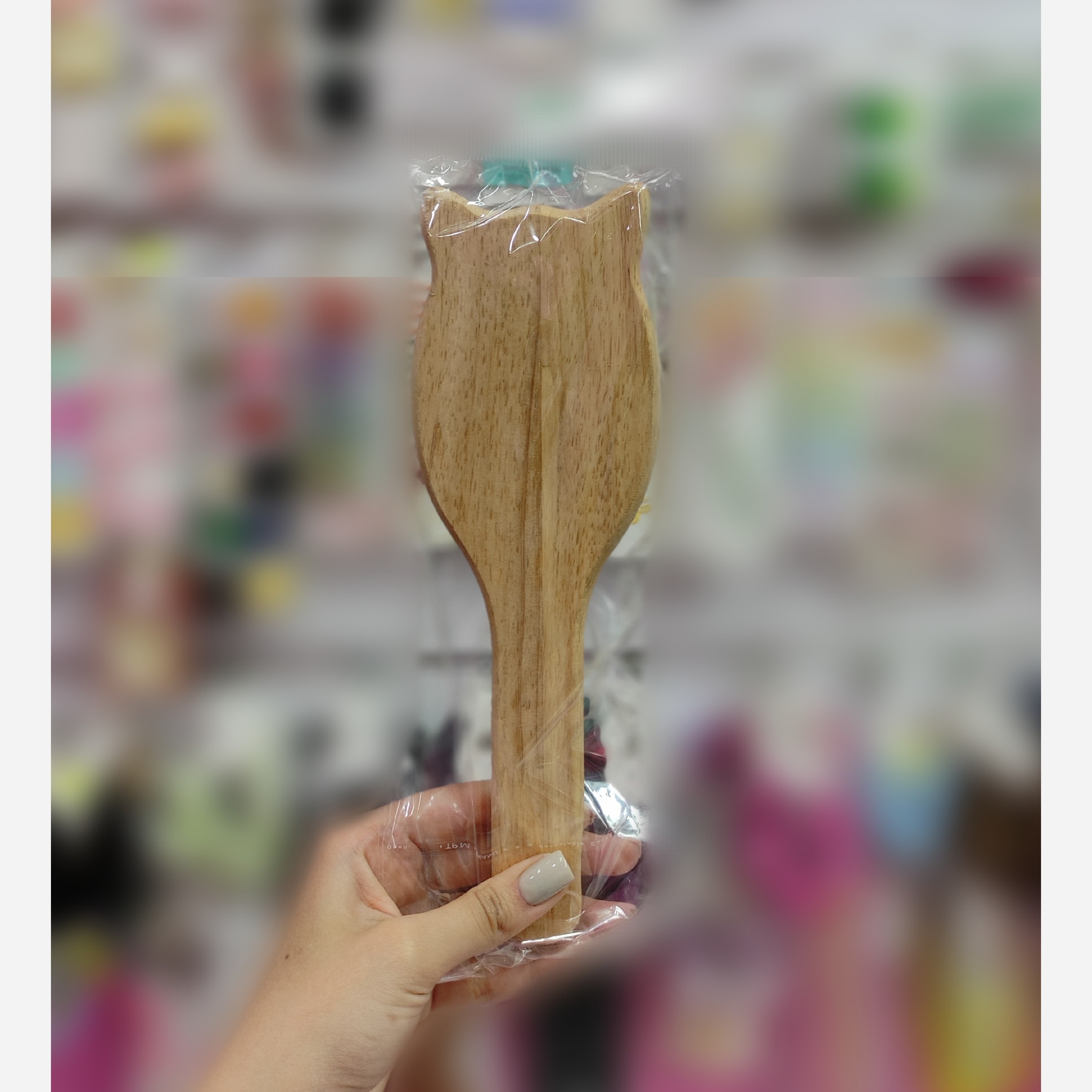 برس چوب بامبو طرح گربه